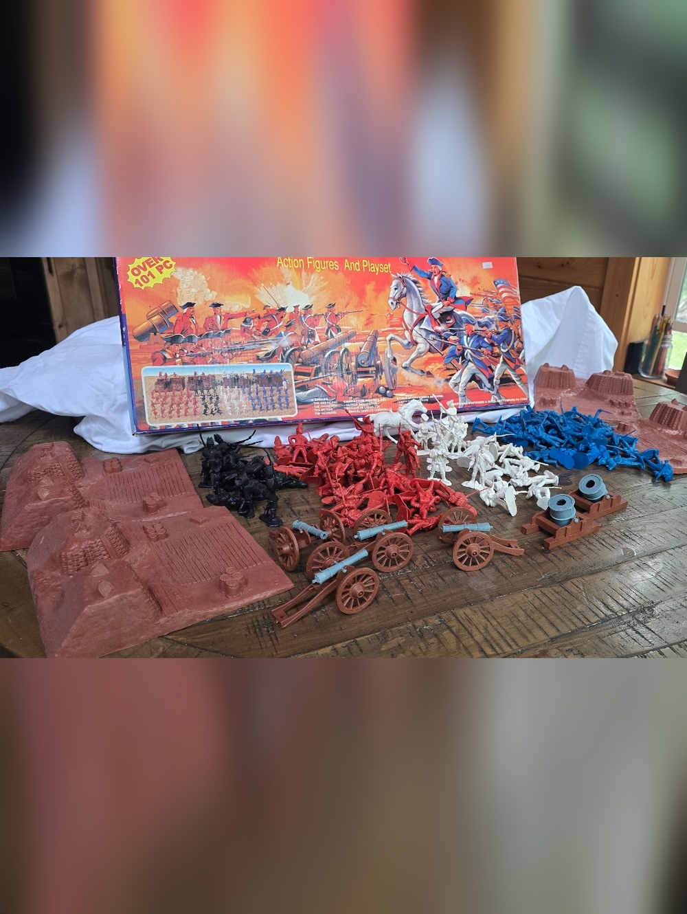 Vintage American Revolution Battle Of Yorktown Playset Action Figures Collector